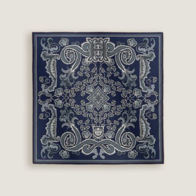 Eperon d'Or bandana 55 - Blue | Hermès Mainland China
